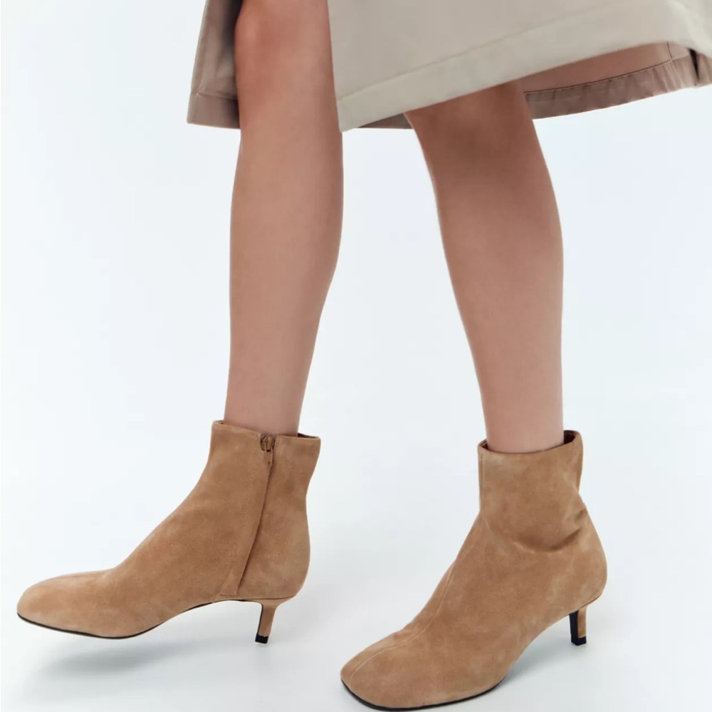 Zara Split Leather Ankle Boots
